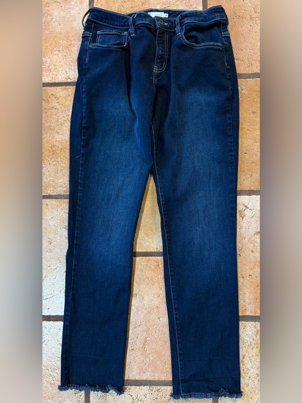 Women’s Size 6 Carve Design Dark Rinse Blue Jeans - Carson Jean Boyfriend Loose